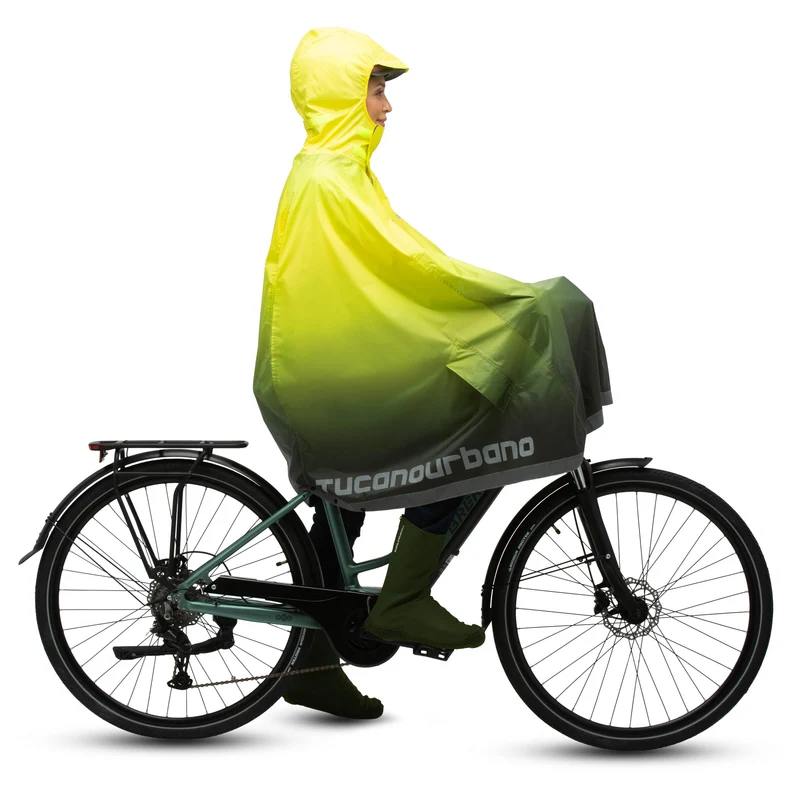 Cape de pluie vélo haute visibilité - Tucano Urbano Garibaldina Zeta Color