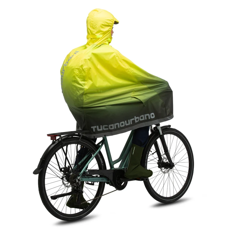 Cape de pluie vélo haute visibilité - Tucano Urbano Garibaldina Zeta Color