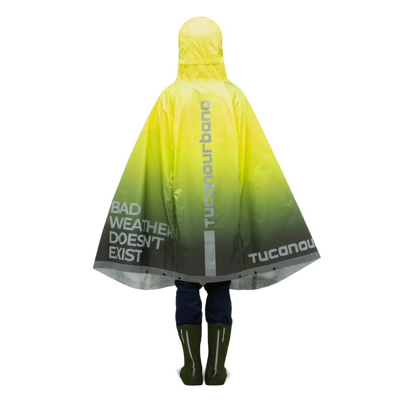 Cape de pluie vélo haute visibilité - Tucano Urbano Garibaldina Zeta Color
