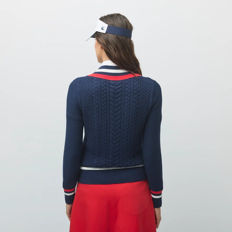 Preppy Deep V Sweater