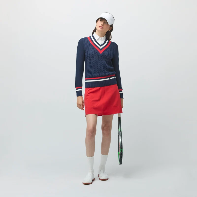 Preppy Deep V Sweater