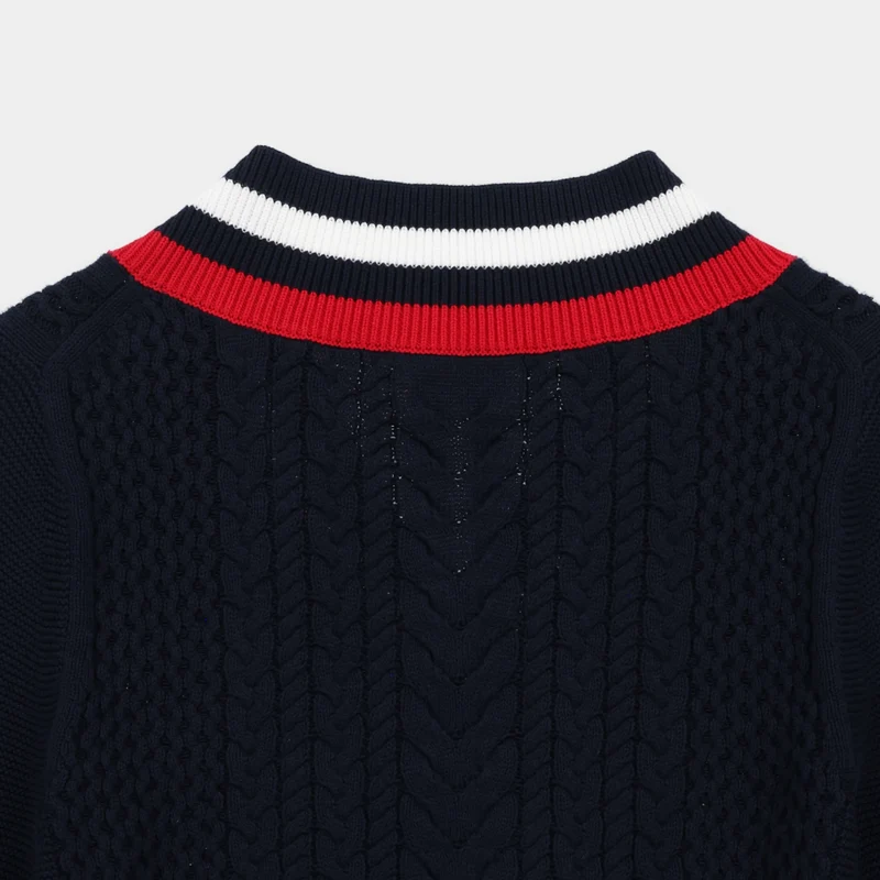 Preppy Deep V Sweater