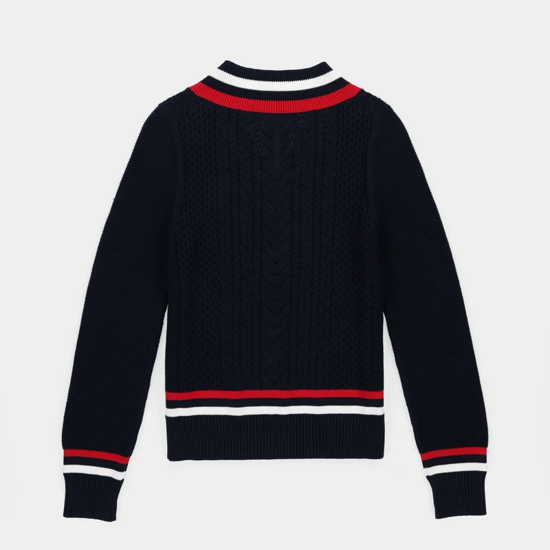 Preppy Deep V Sweater