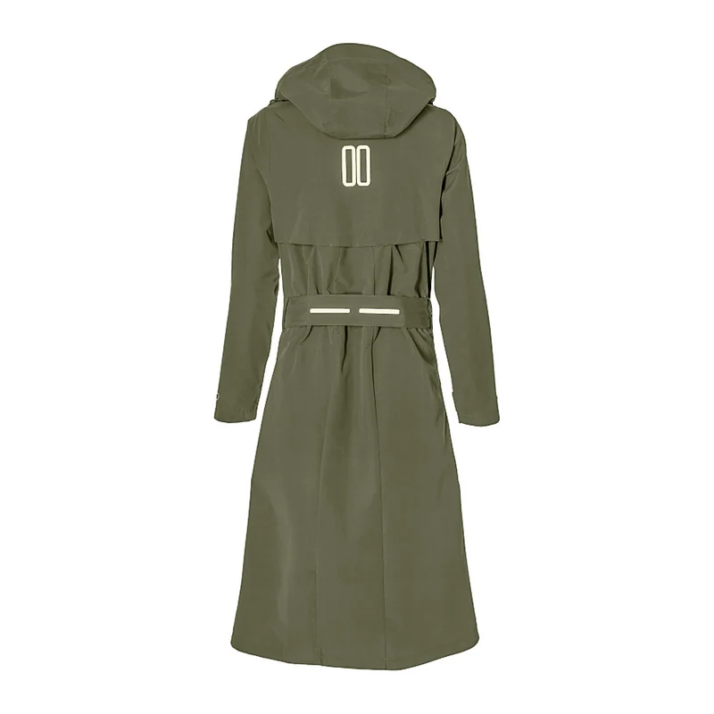 Trench-coat de pluie vélo Basil Mosse femme