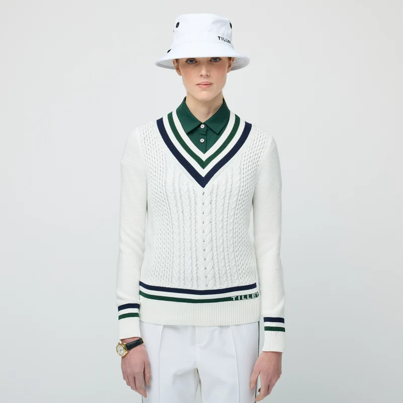 Preppy Deep V Sweater