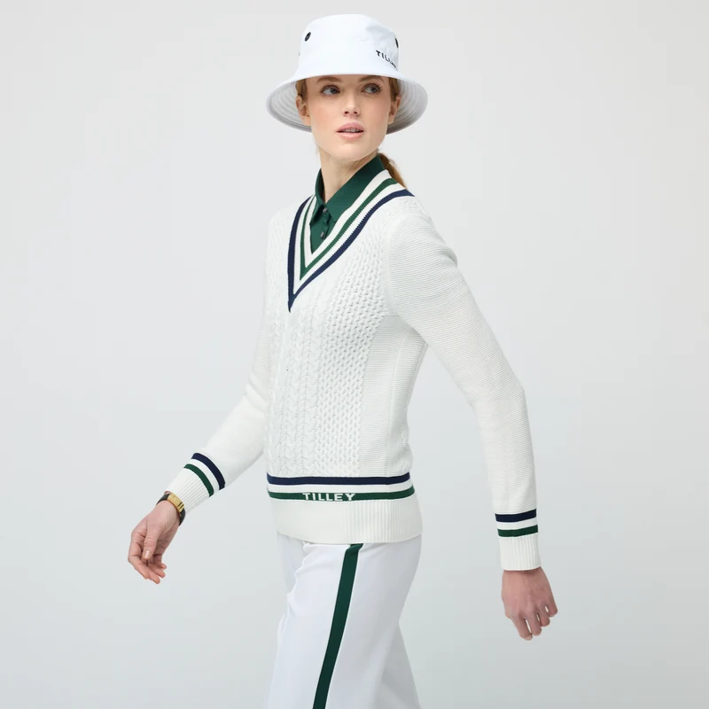 Preppy Deep V Sweater