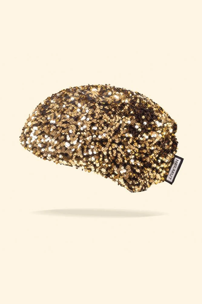 Couvre-Casque 'Paillettes' Or | HELMUT