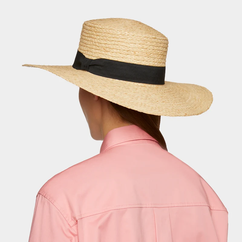 Straw Wide Brimmed Sun Hat