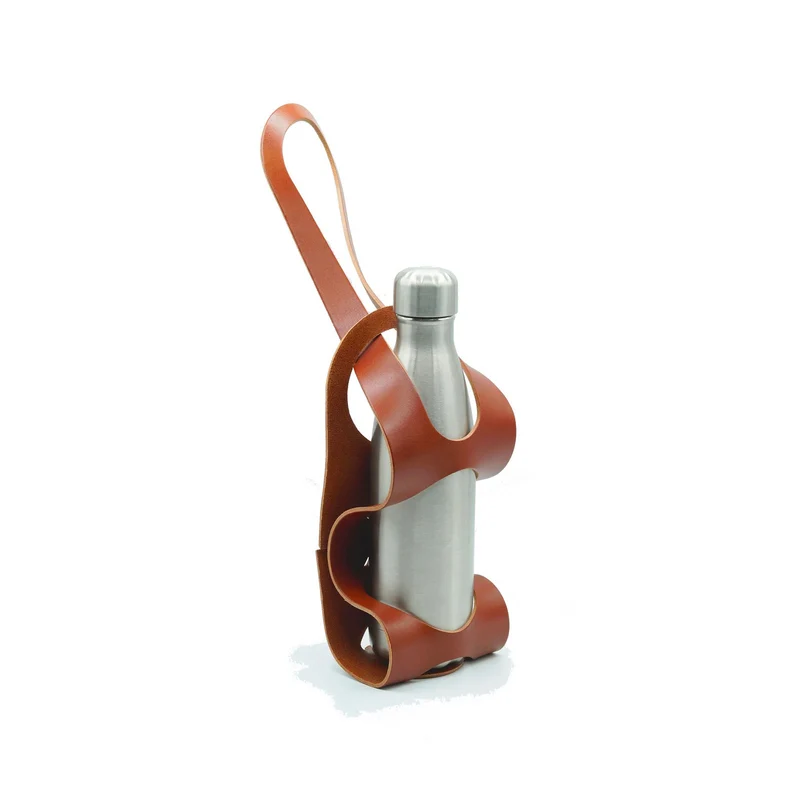 Porte-bouteille en cuir - La bouclée La Médium