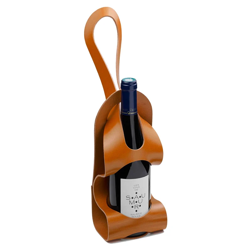 Porte-bouteille en cuir La Bouclée – L’Originale