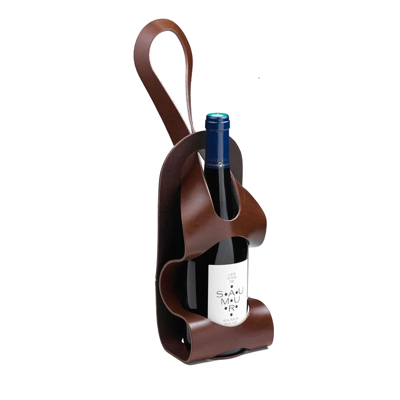 Porte-bouteille en cuir La Bouclée – L’Originale