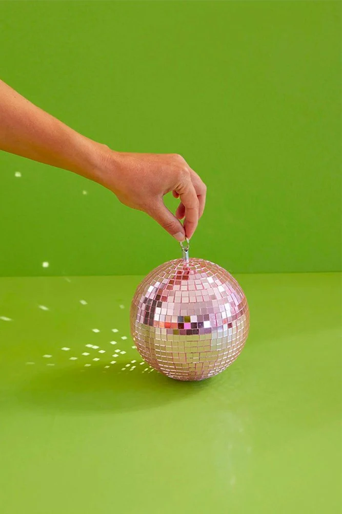 Médium boule à facettes disco Rose | RICE