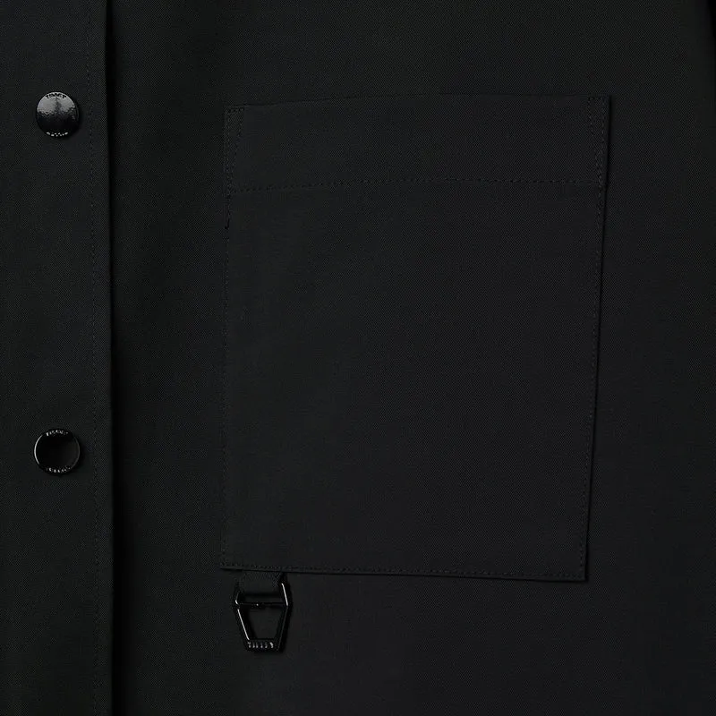 Cropped Tech Shacket
